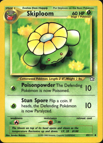 Skiploom 49/111 Uncommon Neo Genesis Pokemon Near Mint