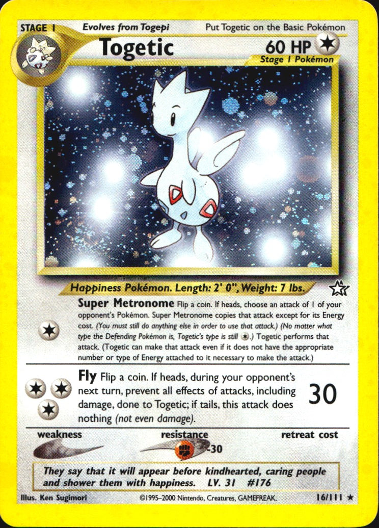Togetic 16/111 Holo Rare Neo Genesis Pokemon Near Mint