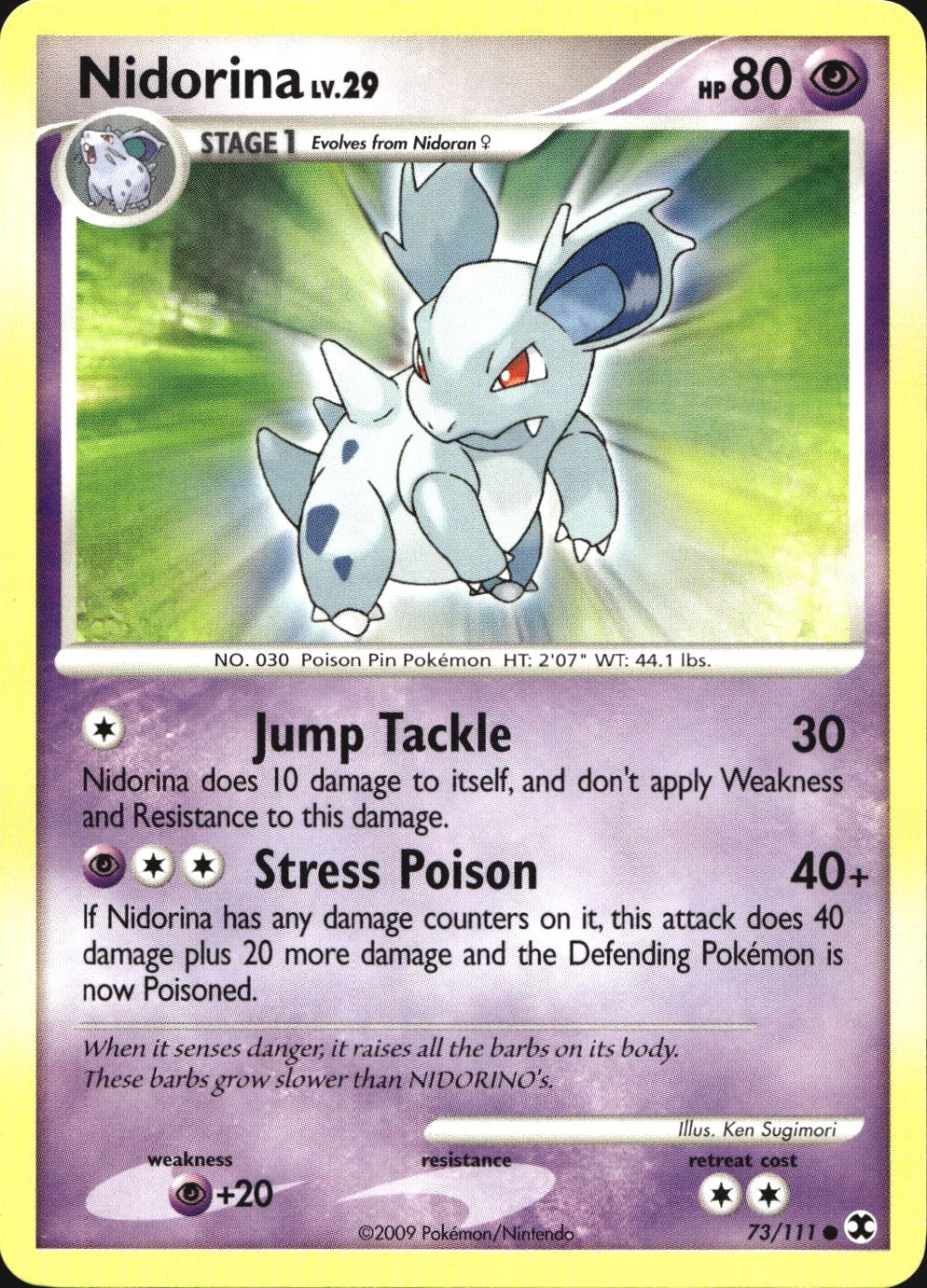 Nidorina 73/111 Common Rising Rivals Pokemon Near Mint