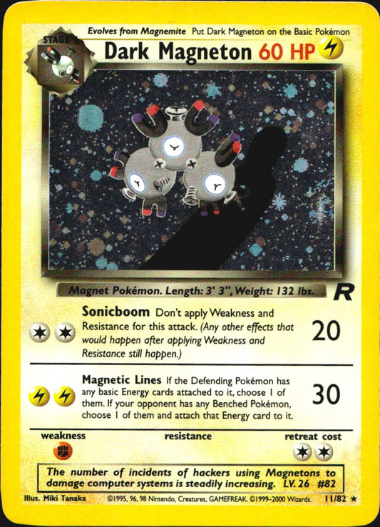 Dark Magneton 11/82 Holo Rare Team Rocket Pokemon Near Mint