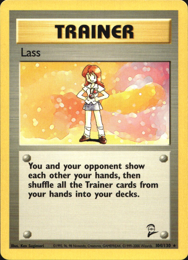 Lass 104/130 Rare Base Set 2 Pokemon Near Mint
