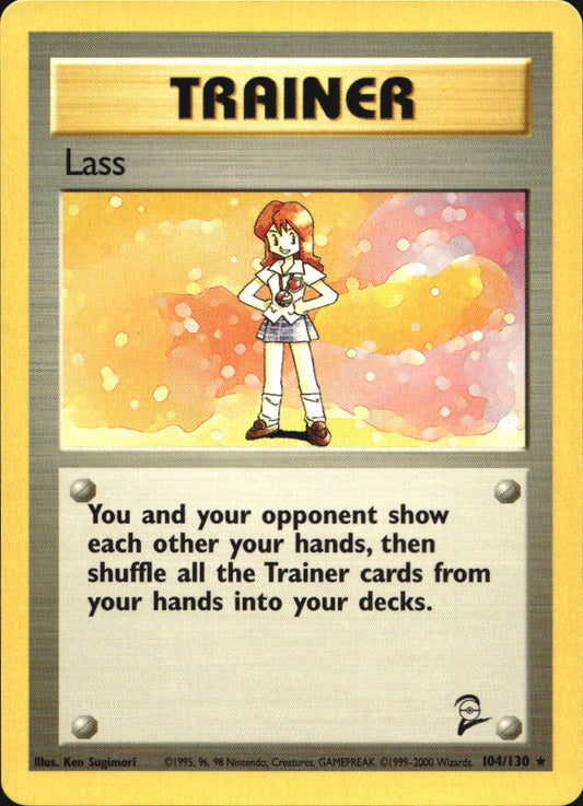 Lass 104/130 Rare Base Set 2 Pokemon Near Mint