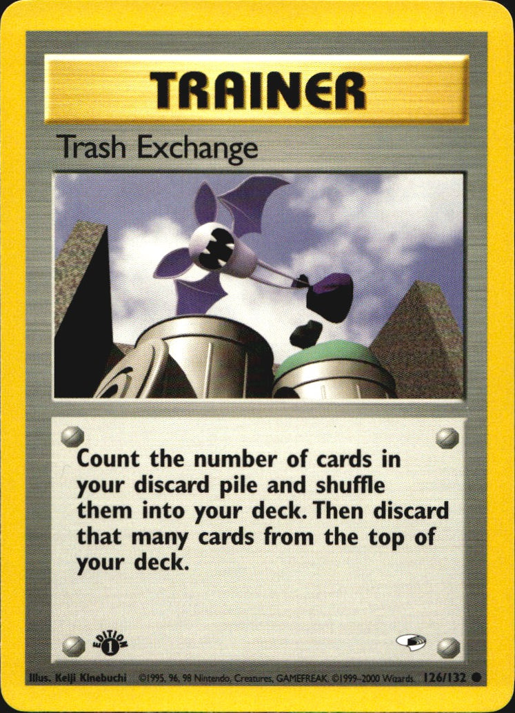 Trash Exchange 126/132 Common Gym Heroes Pokemon 1st Edition Near Mint