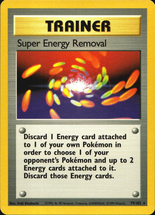 Super Energy Removal 79/102 Rare Base Set Unlimited Pokemon Near Mint