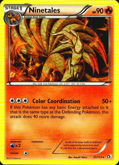 Ninetales 21/113 Rare Legendary Treasures Pokemon Near Mint