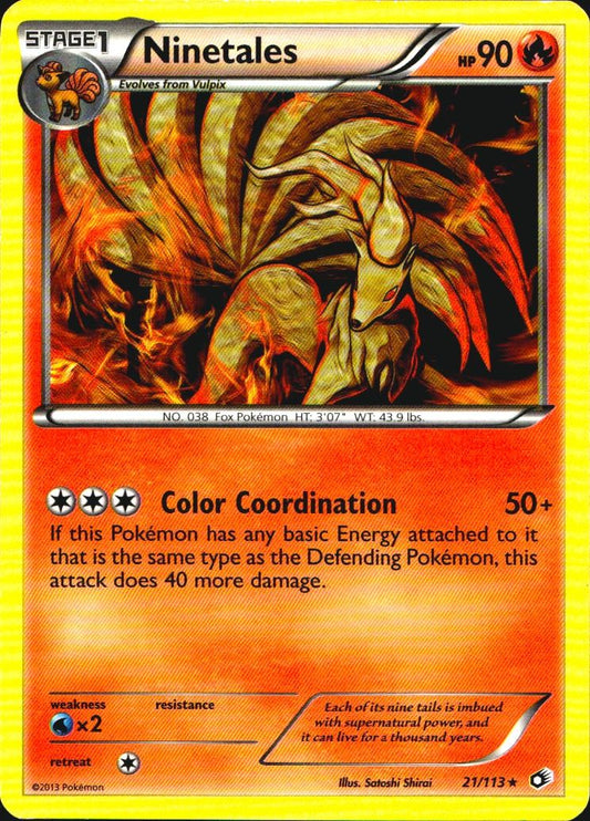Ninetales 21/113 Rare Legendary Treasures Pokemon Near Mint