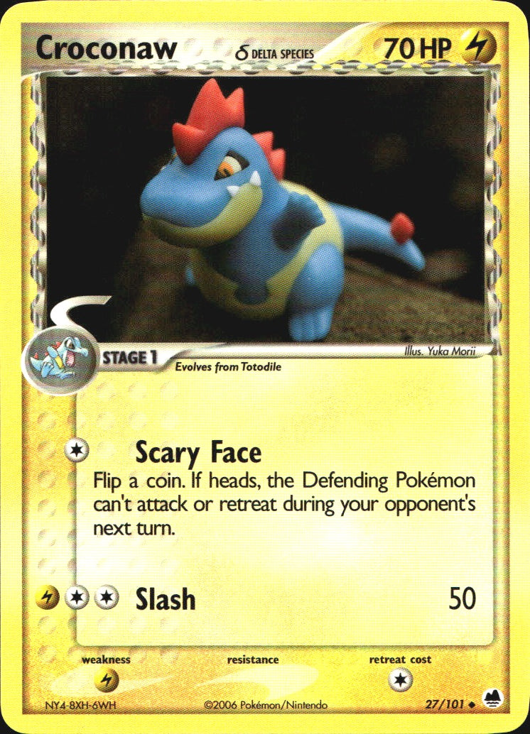 Croconaw 27/101 Uncommon Dragon Frontiers Pokemon Near Mint