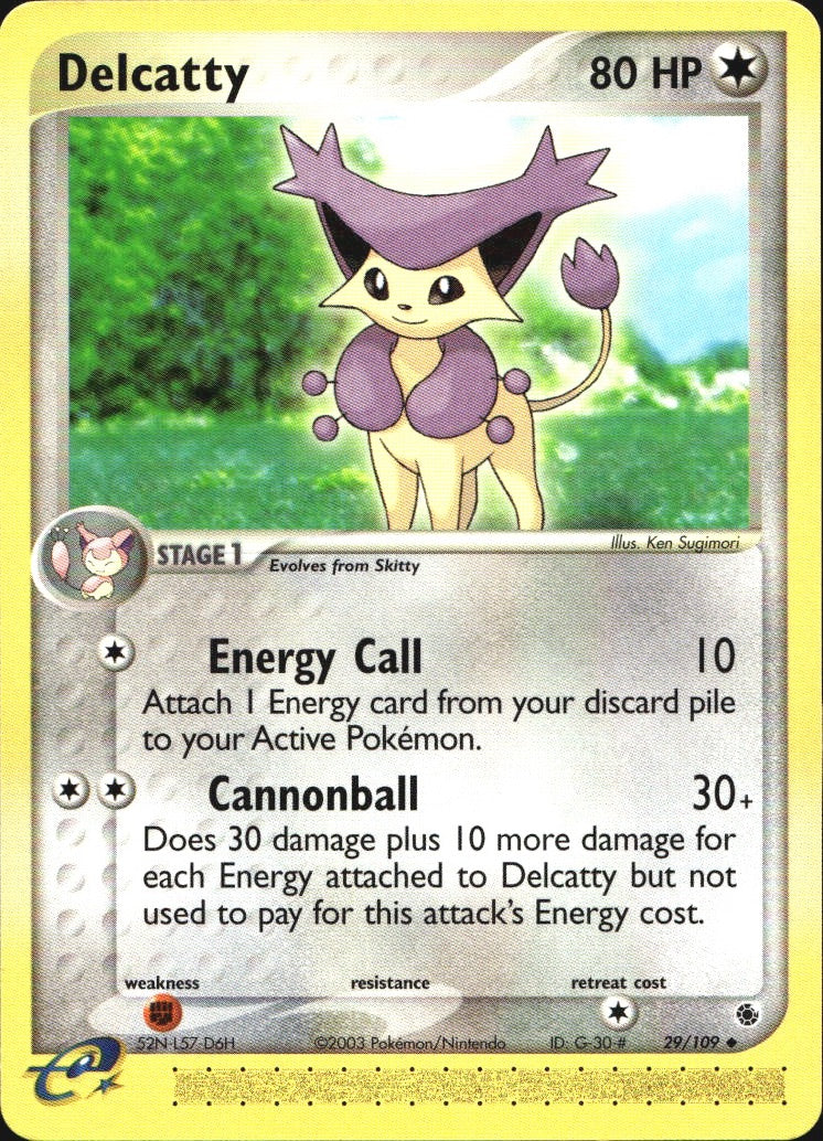 Delcatty 29/109 Uncommon Ruby & Sapphire Pokemon Near Mint