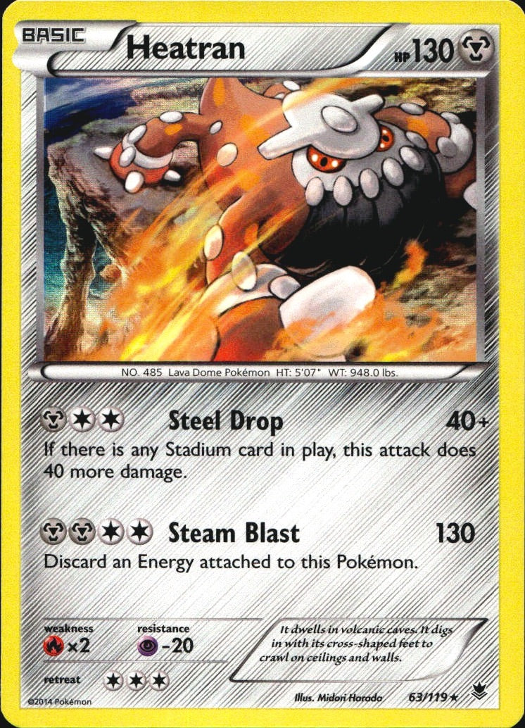 Heatran 63/119 Holo Rare Phantom Forces Pokemon Near Mint