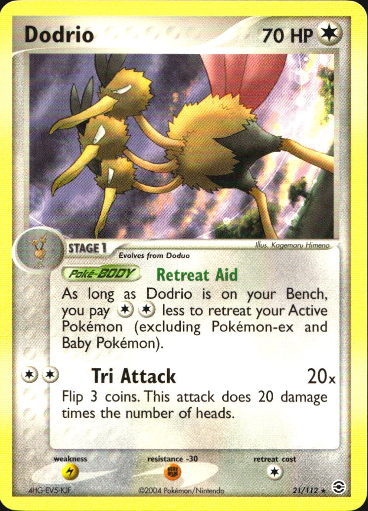 Dodrio 21/112 Rare FireRed & LeafGreen Pokemon Near Mint