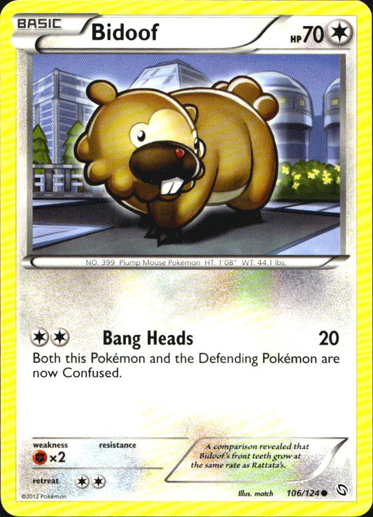 Bidoof 106/124 Common Dragons Exalted Pokemon Near Mint