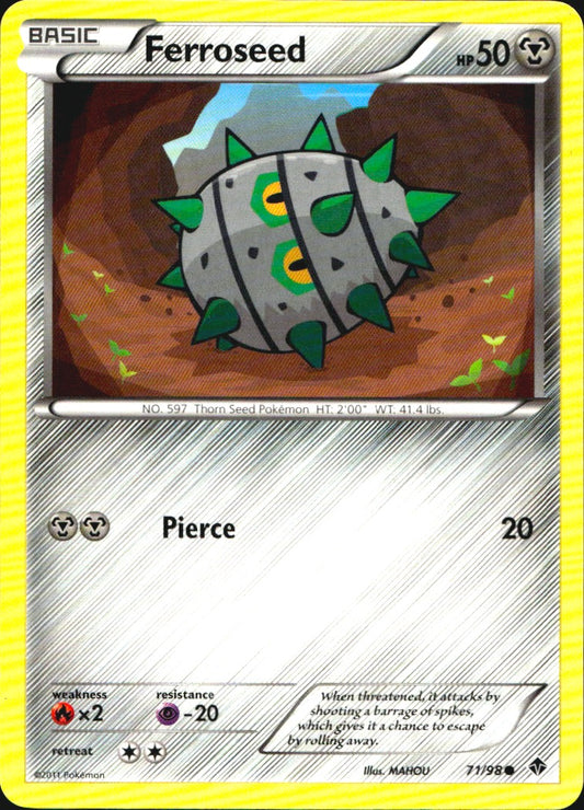 Ferroseed 71/98 Common Emerging Powers Pokemon Near Mint