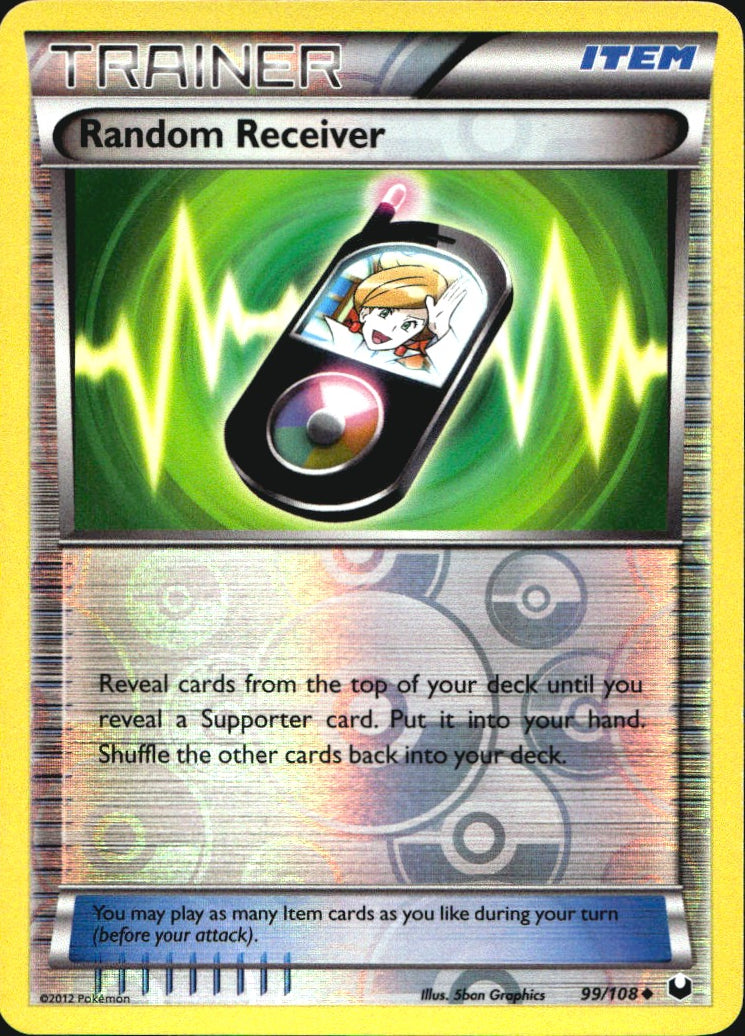 Random Receiver 99/108 Uncommon Dark Explorers Pokemon Reverse Holo Near Mint