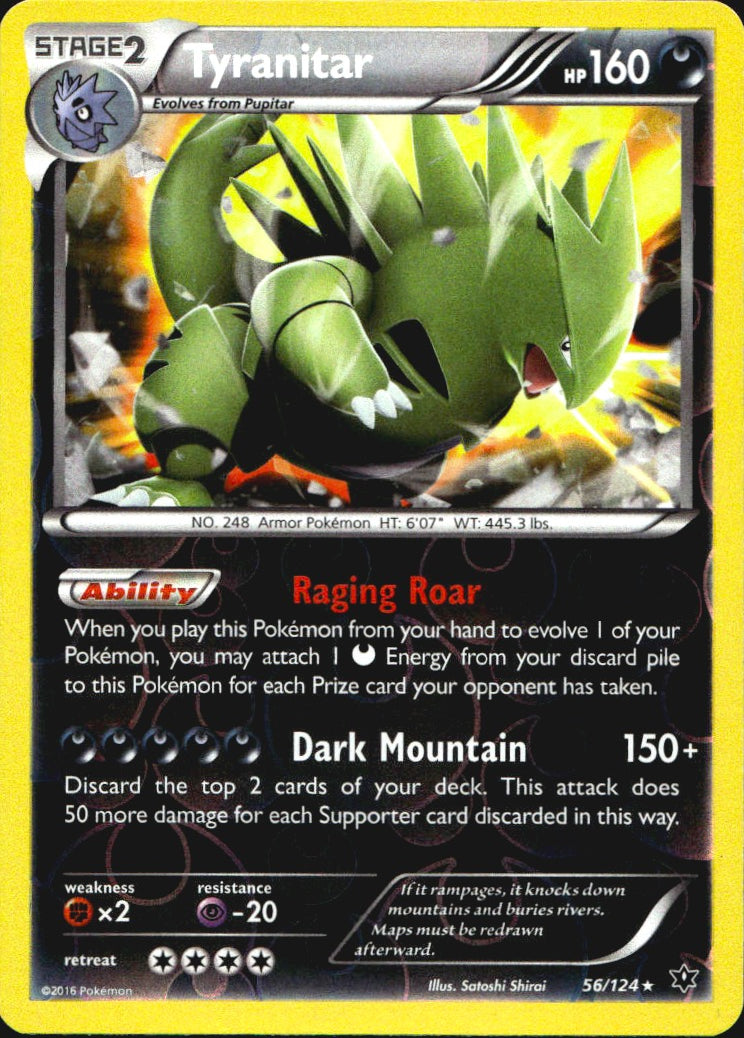 Tyranitar 56/124 Fates Collide Pokemon Reverse Holo Near Mint