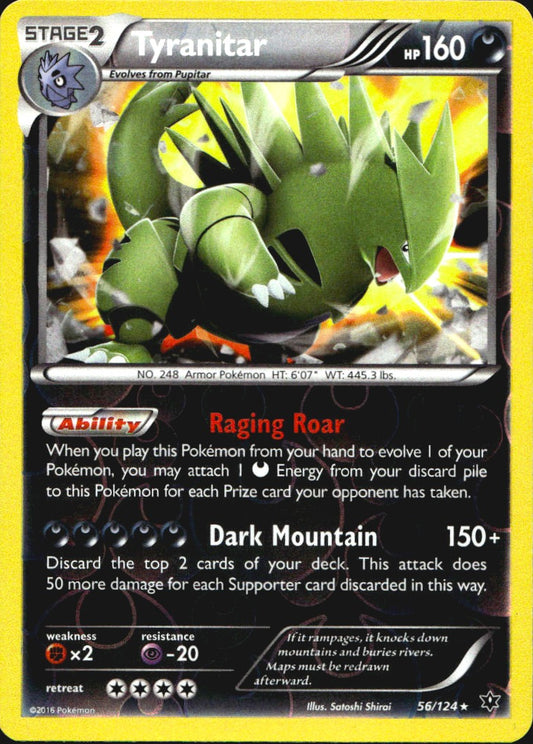 Tyranitar 56/124 Fates Collide Pokemon Reverse Holo Near Mint