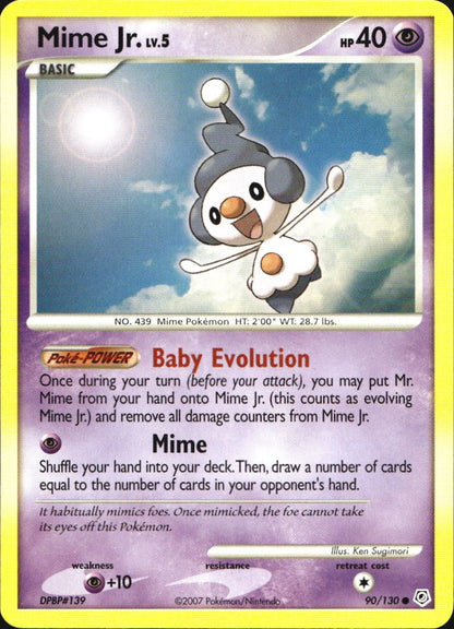 Mime Jr. 90/130 Common Diamond & Pearl Pokemon Near Mint