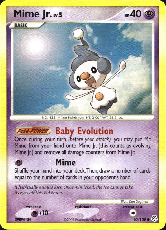 Mime Jr. 90/130 Common Diamond & Pearl Pokemon Near Mint
