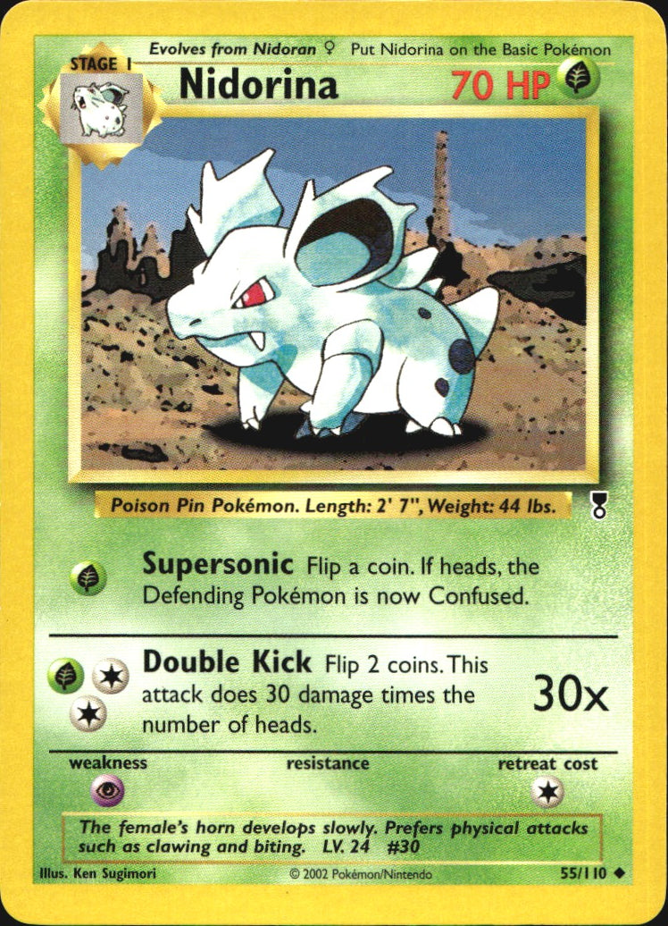 Nidorina 55/110 Uncommon Legendary Collection Pokemon Near Mint