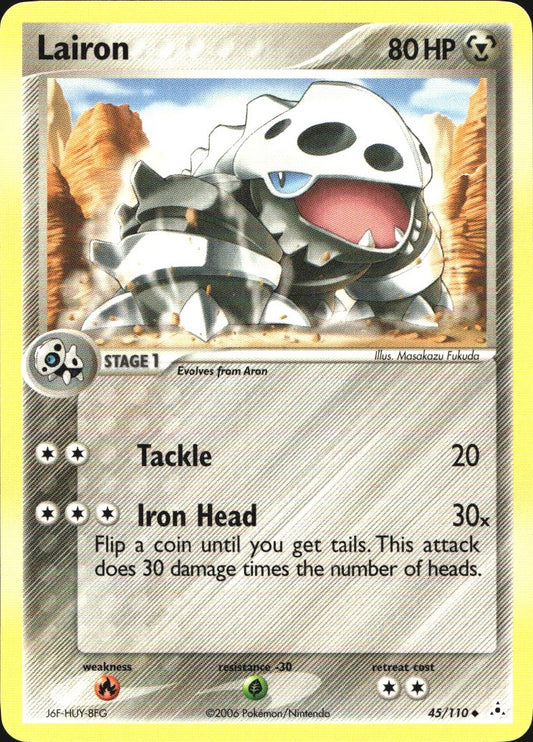 Lairon 45/110 Uncommon Holon Phantoms Pokemon Near Mint