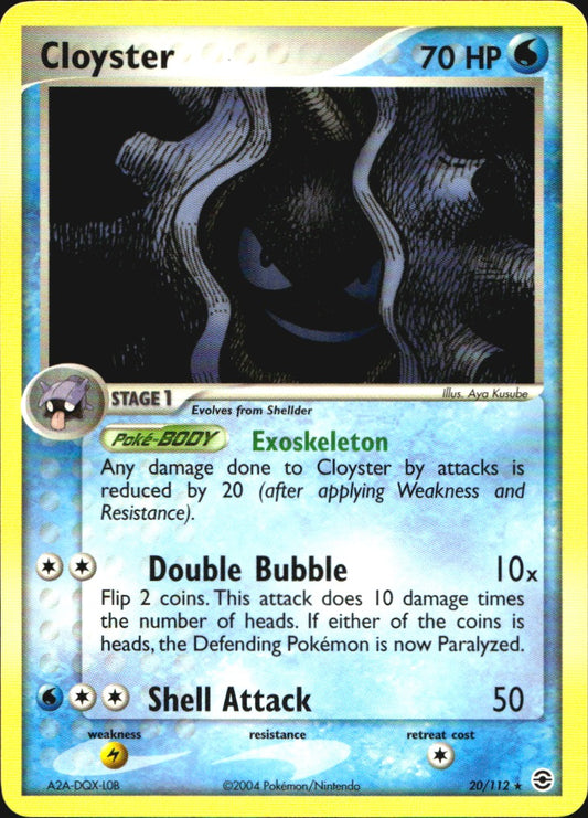 Cloyster 20/112 Rare FireRed & LeafGreen Pokemon Near Mint
