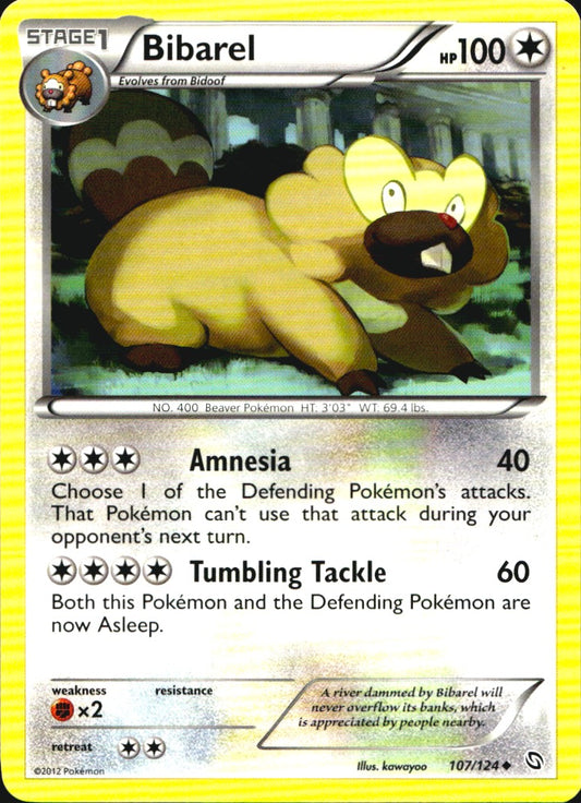Bibarel 107/124 Uncommon Dragons Exalted Pokemon Near Mint