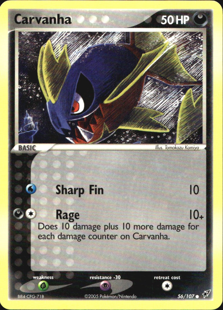 Carvanha 56/107 Common Deoxys Pokemon Near Mint