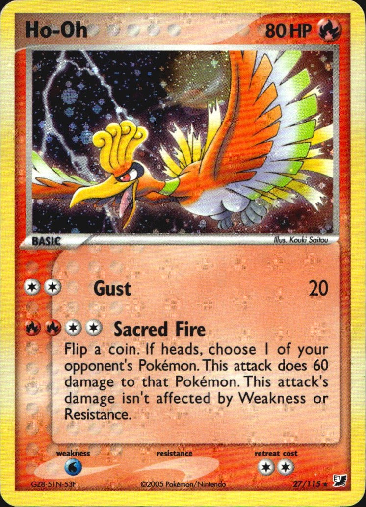 Ho-Oh 27/115 Rare Unseen Forces Pokemon Holo Lightly Played