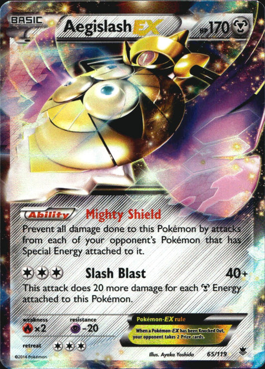 Aegislash EX 65/119 Holo Rare EX Phantom Forces Pokemon Near Mint