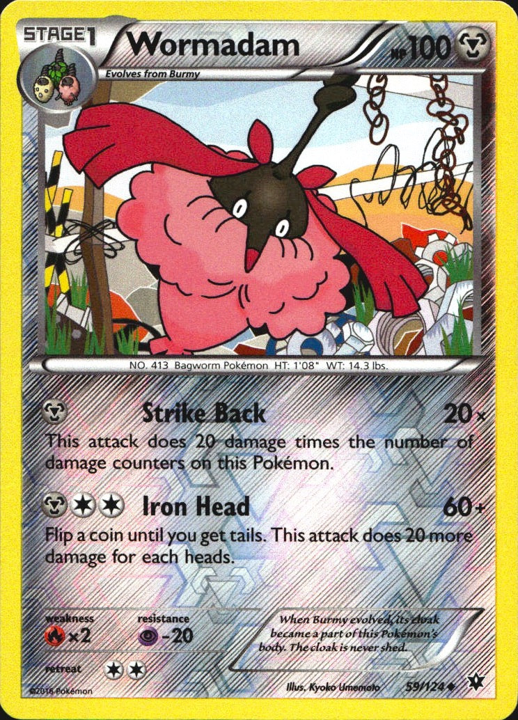 Wormadam 59/124 Uncommon Fates Collide Pokemon Reverse Holo Near Mint