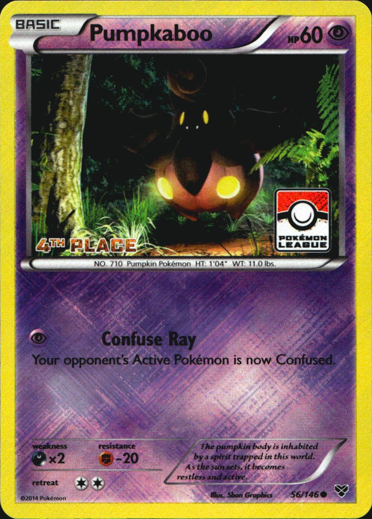 Pumpkaboo 056/146 4th Place Promo League & Championship Cards Pokemon Near Mint