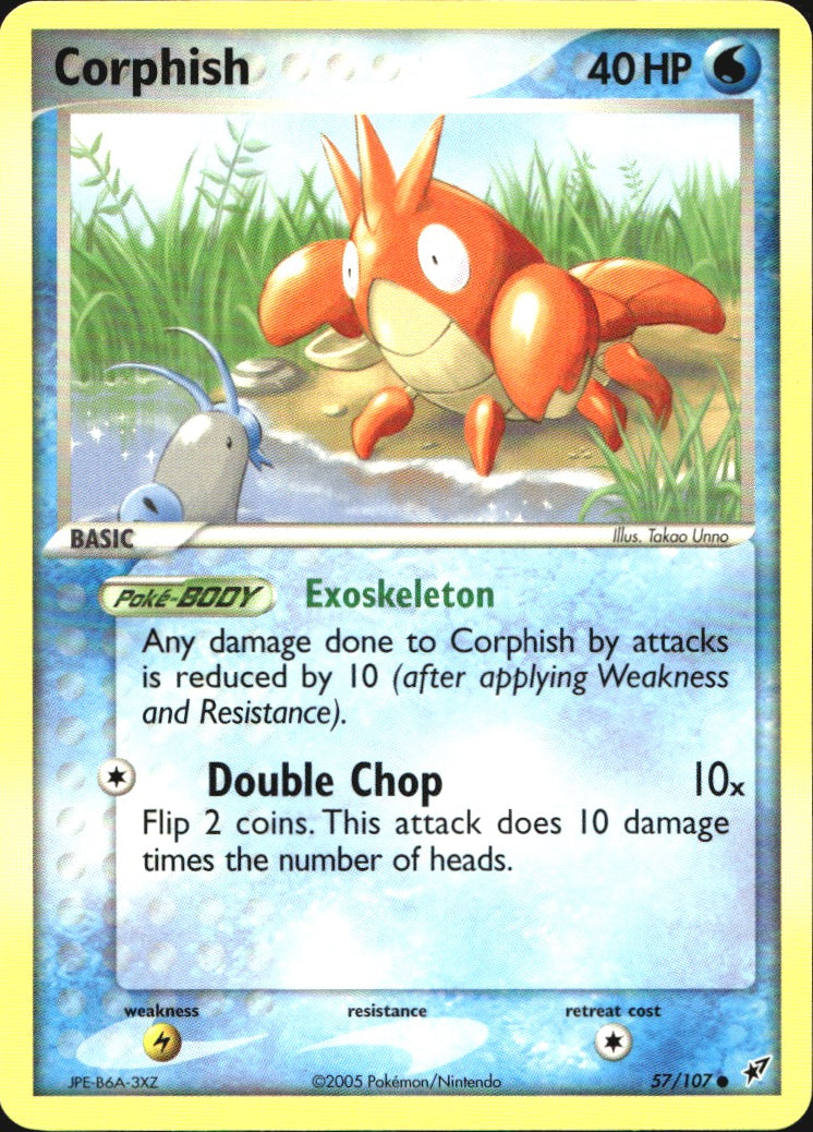 Corphish 57/107 Common Deoxys Pokemon Near Mint