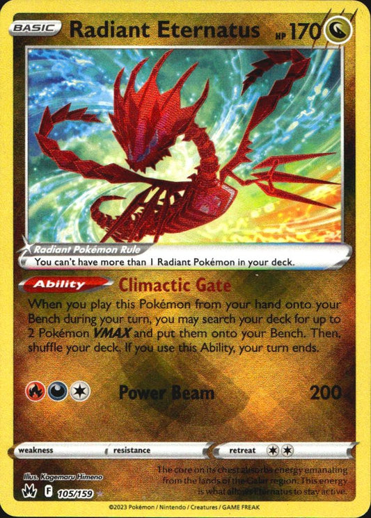 Radiant Eternatus 105/159 Radiant Rare Crown Zenith Pokemon Near Mint