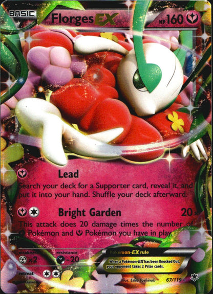 Florges EX 67/119 Holo Rare EX Phantom Forces Pokemon Near Mint