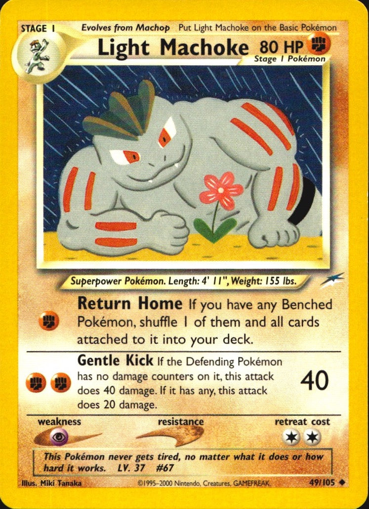 Light Machoke 49/105 Uncommon Neo Destiny Pokemon Near Mint