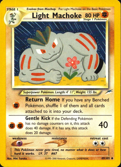 Light Machoke 49/105 Uncommon Neo Destiny Pokemon Near Mint