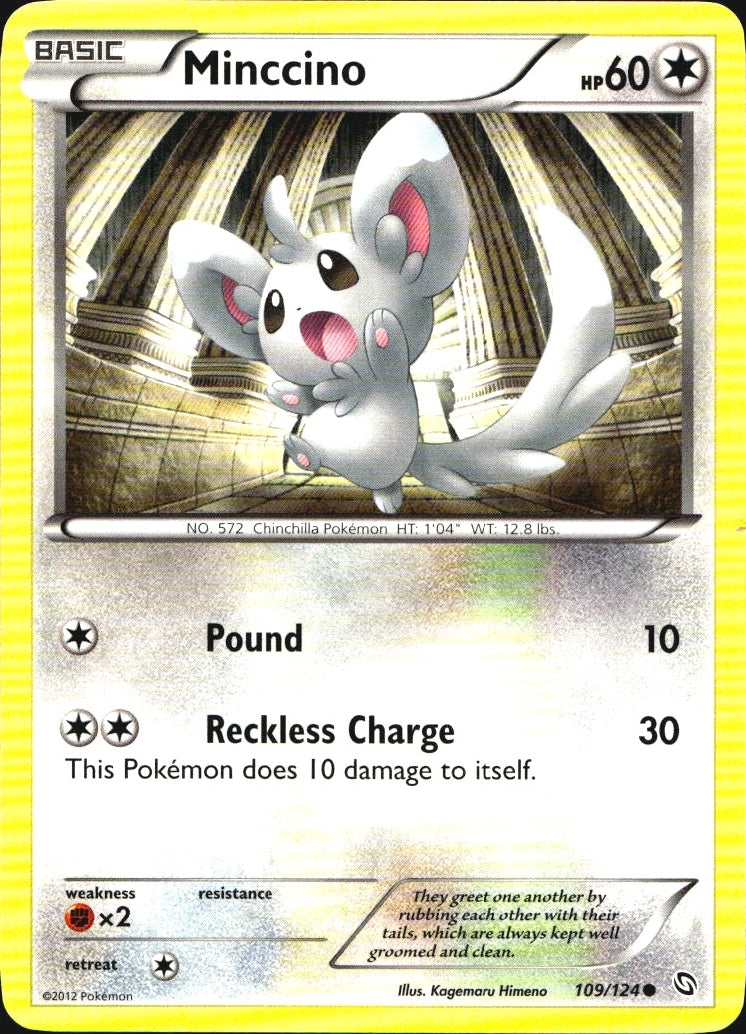 Minccino 109/124 Common Dragons Exalted Pokemon Near Mint