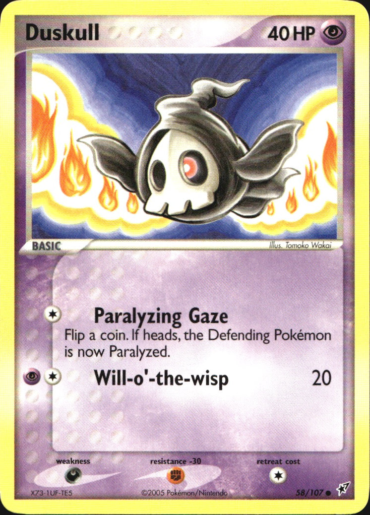 Duskull 58/107 Common Deoxys Pokemon Near Mint