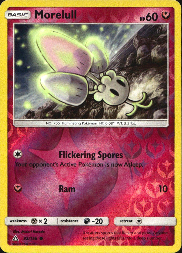 Morelull 92/156 Common Ultra Prism Pokemon Reverse Holo Near Mint