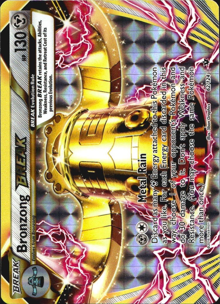 Bronzong BREAK 62/124 BREAK Rare Fates Collide Pokemon Near Mint