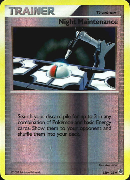 Night Maintenance 113/123 Uncommon Mysterious Treasures Pokemon Reverse Holo NM