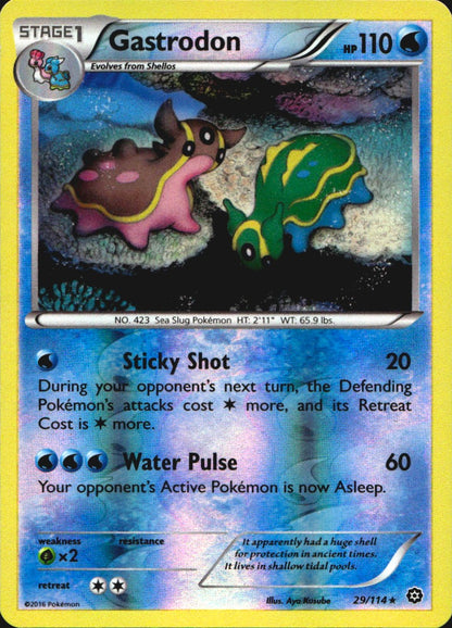 Gastrodon 29/114 Rare Steam Siege Pokemon Reverse Holo Near Mint