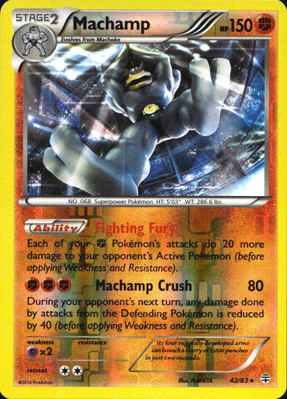 Machamp 42/83 Holo Rare Generations Pokemon Reverse Holo Near Mint