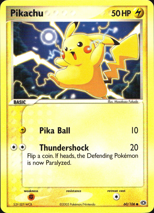 Pikachu 60/106 Common Emerald Pokemon Near Mint