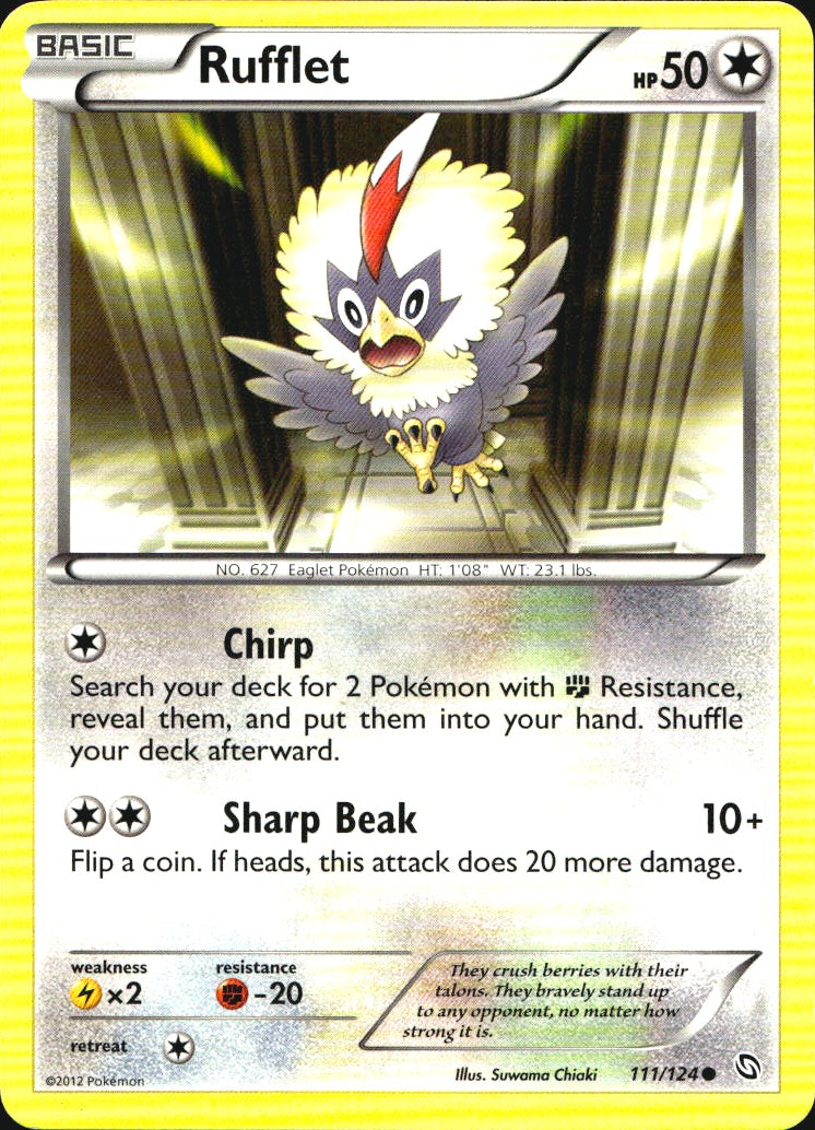 Rufflet 111/124 Common Dragons Exalted Pokemon Near Mint