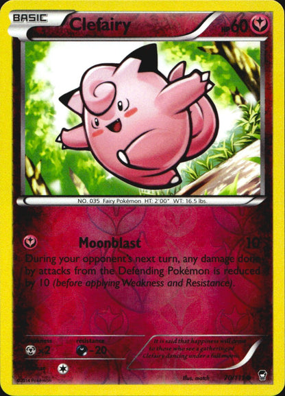 Clefairy 70/111 Common Furious Fists Pokemon Reverse Holo Near Mint