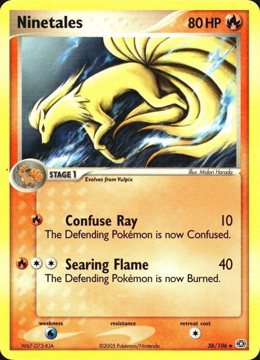 Ninetales 38/106 Uncommon Emerald Pokemon Near Mint
