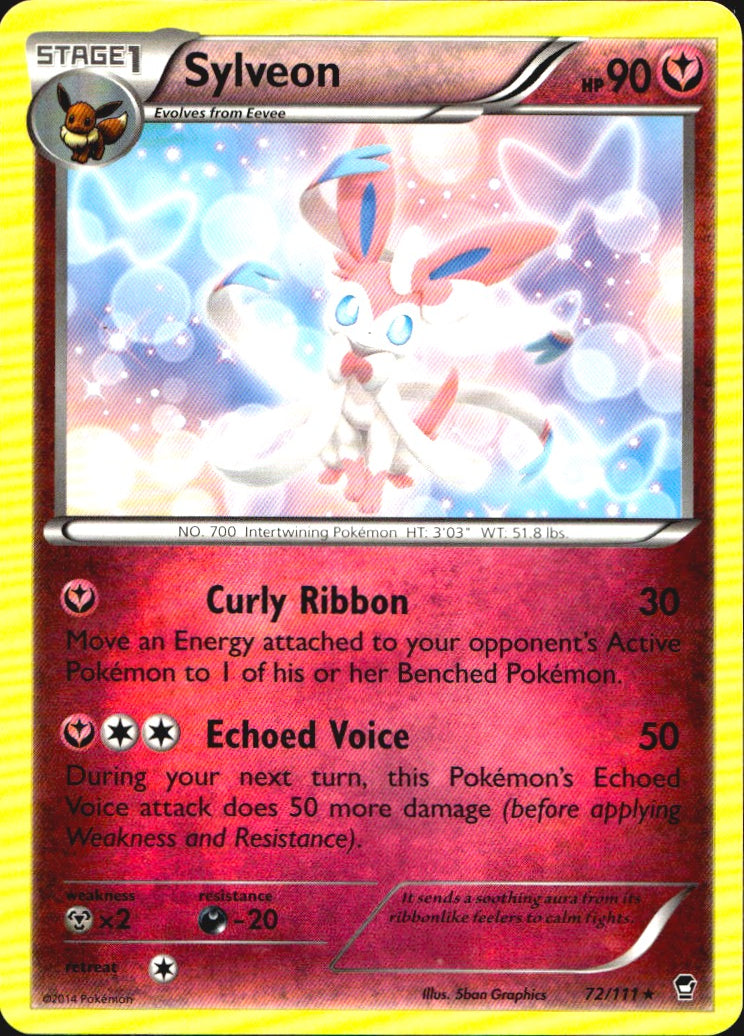 Sylveon 72/111 Rare Furious Fists Pokemon Near Mint
