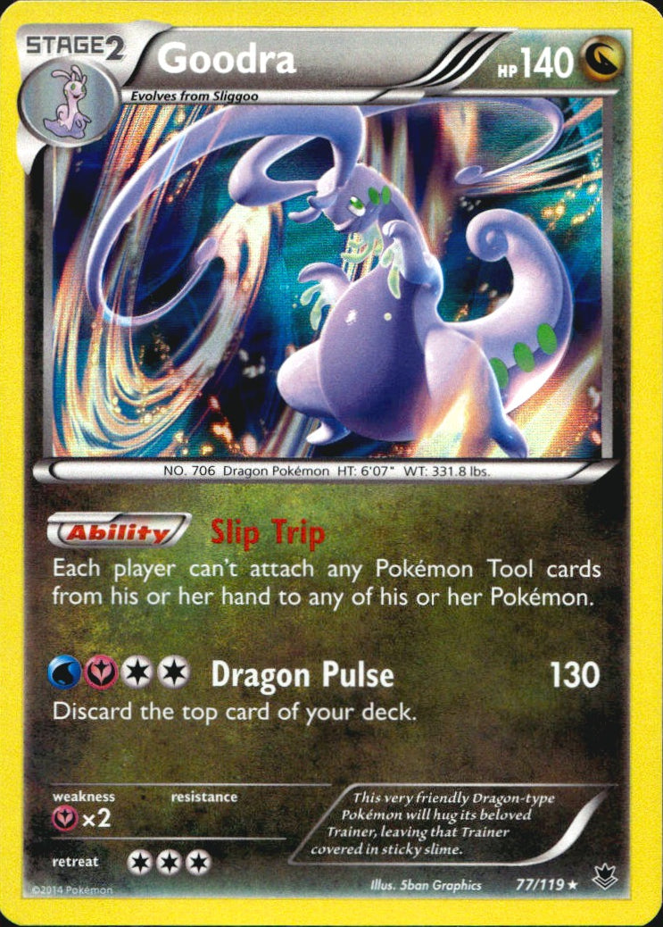 Goodra 77/119 Holo Rare Phantom Forces Pokemon Near Mint