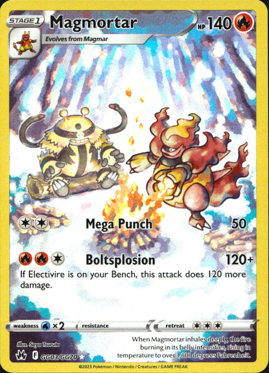 Magmortar GG03/GG70 Holo Crown Zenith Galarian Gallery Pokemon NM