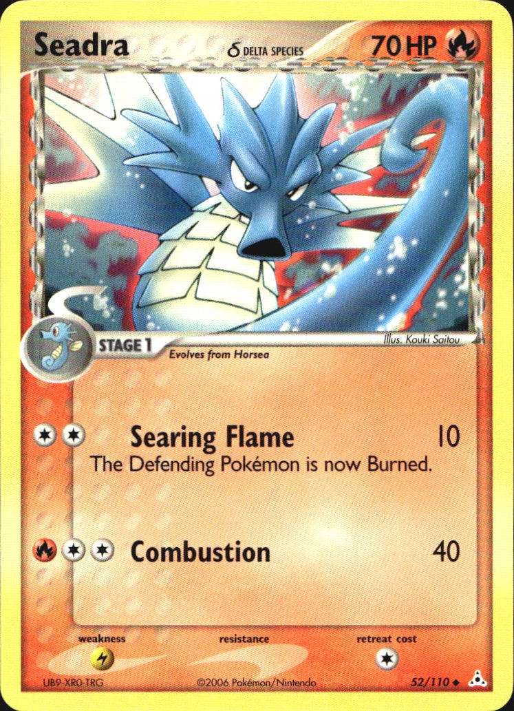 Seadra 52/110 Uncommon Holon Phantoms Pokemon Near Mint